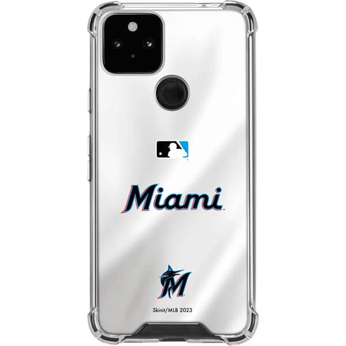 MLB Miami Marlins Home Jersey Google Pixel 5 Clear Case